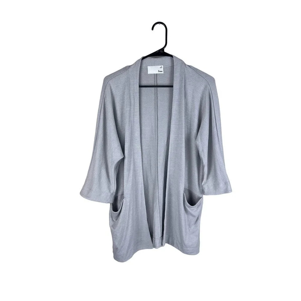 Aritiza Wilfred Free Zlata Open Gray Cardigan Sweater Women’s XS
